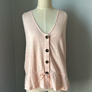 Sanctuary Heartstrings Tank - Light Pink - Cotton/Rayon - Women’s XS